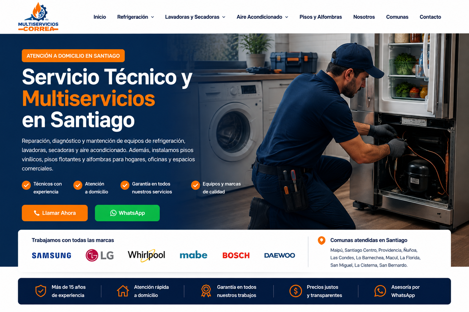 Diseño web Multiservicios Correa